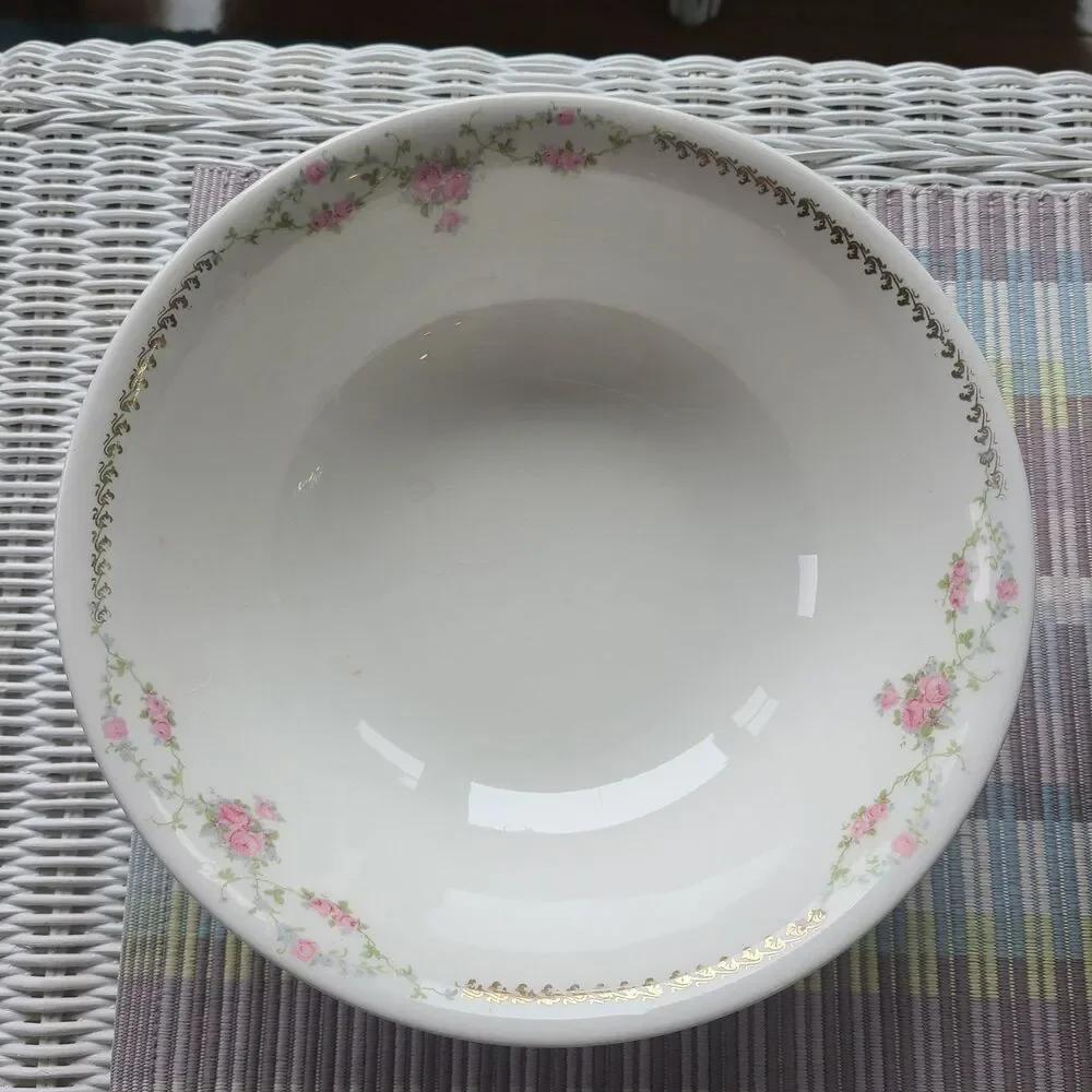 Vintage Crooksville China Co. Vegetable Serving Bowls CRO386 CRO266 Rose Swags